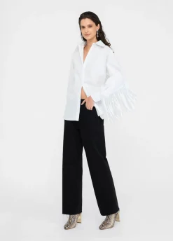 Liu Jo Camisa de popelina con flecos-Mujer Camisas Y Blusas