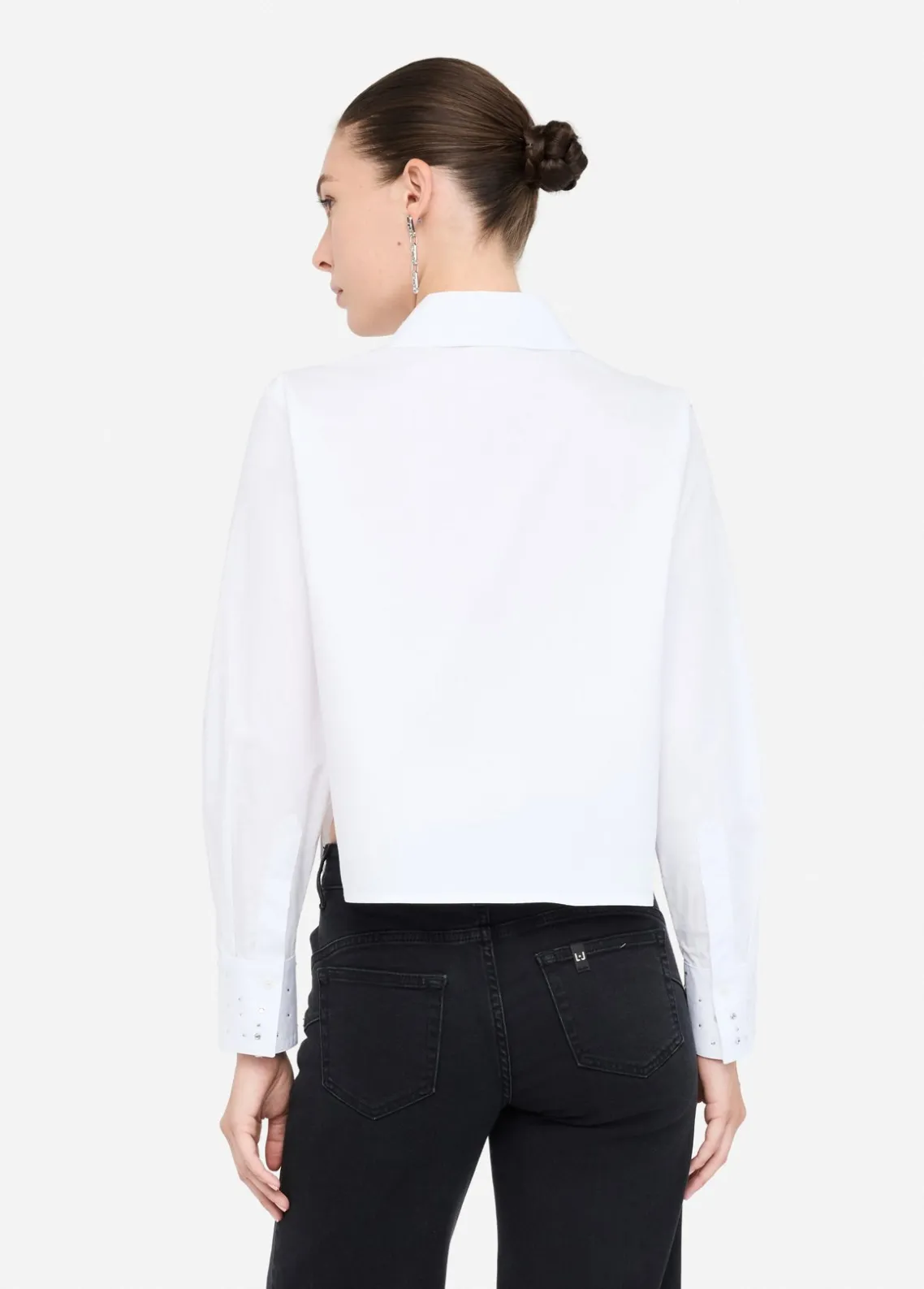 Liu Jo Camisa de popelina con strass-Mujer Camisas Y Blusas