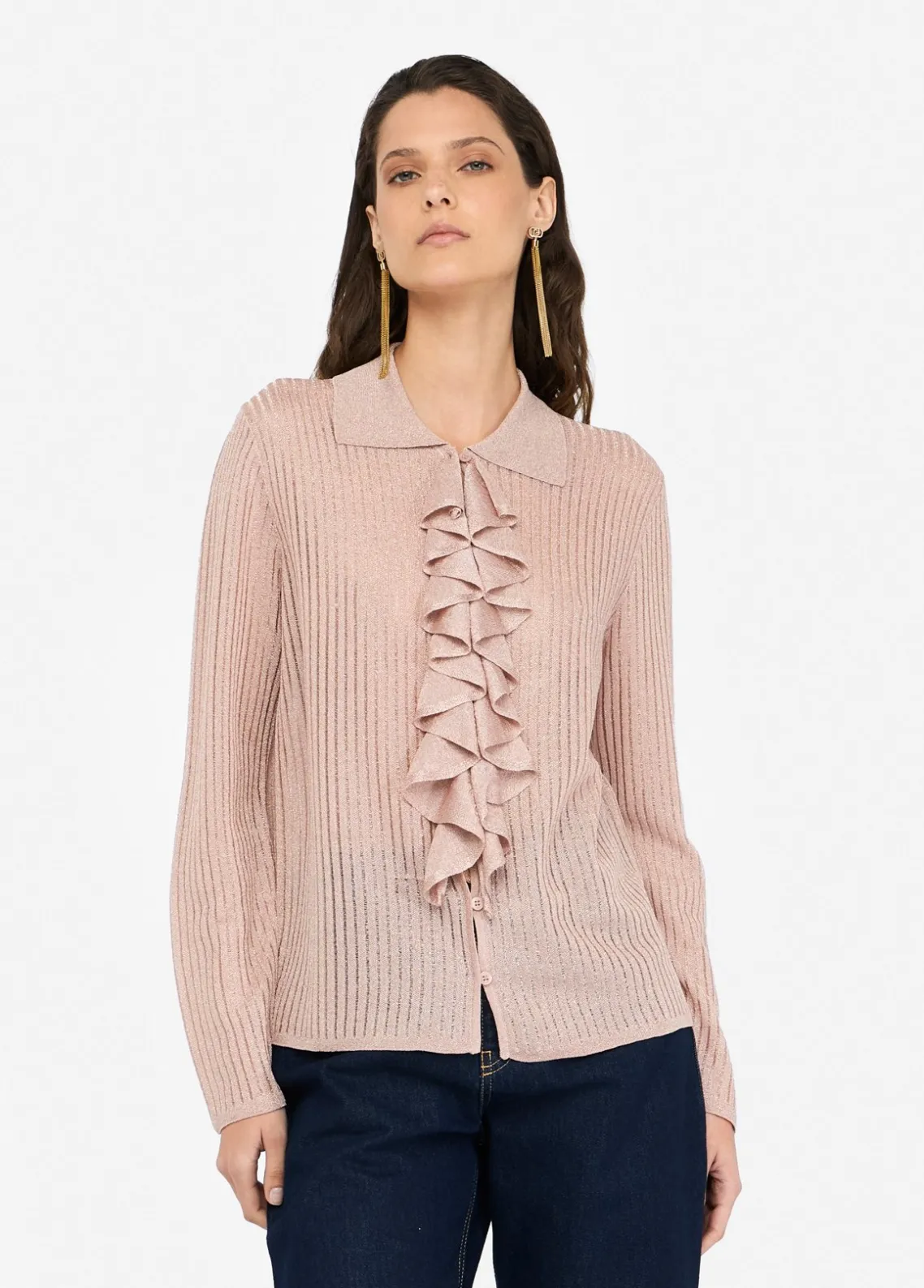 Liu Jo Camisa de punto de lurex®-Mujer Cárdigans Y Jerséis