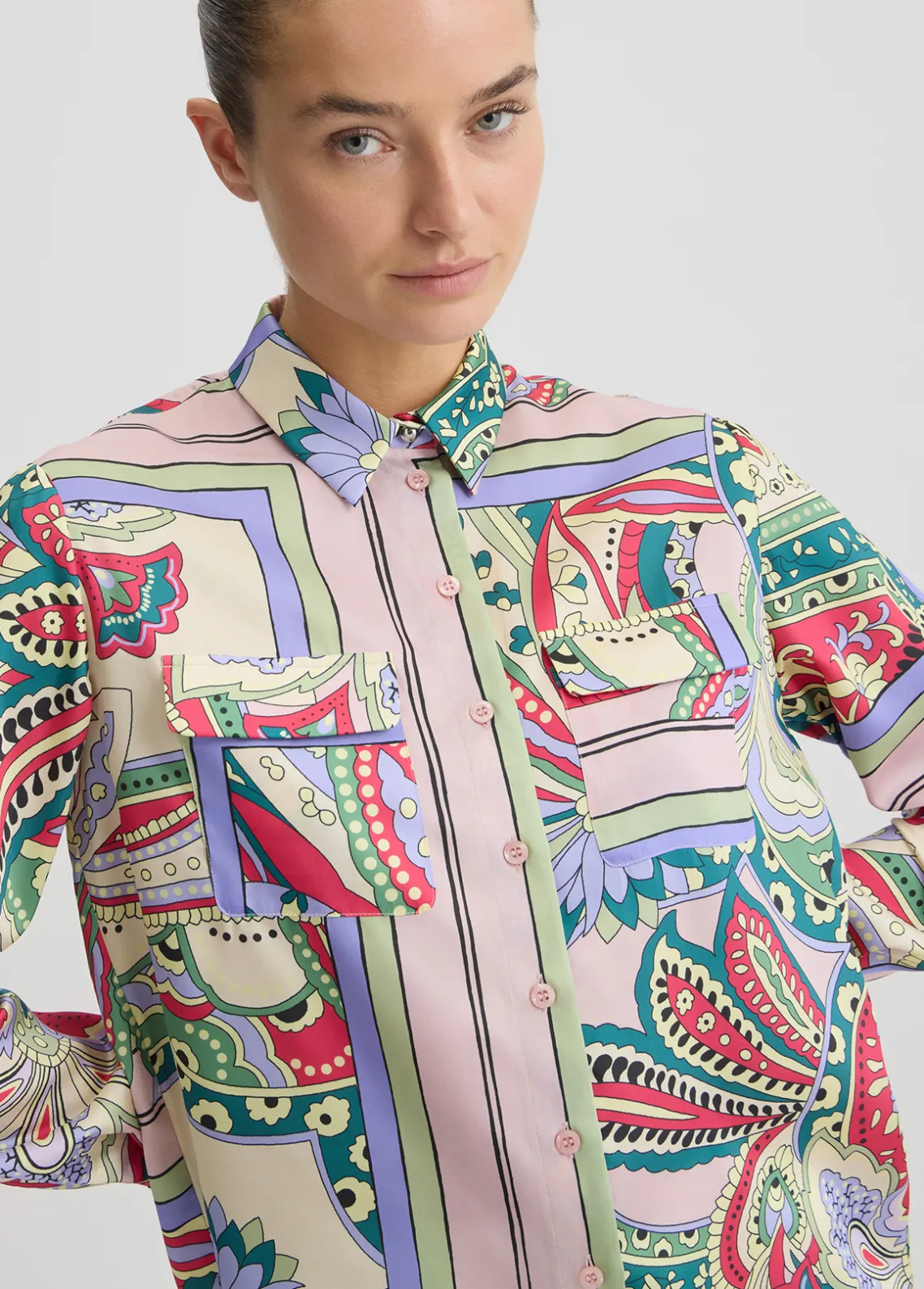 Liu Jo Camisa de raso estampado-Mujer Camisas Y Blusas
