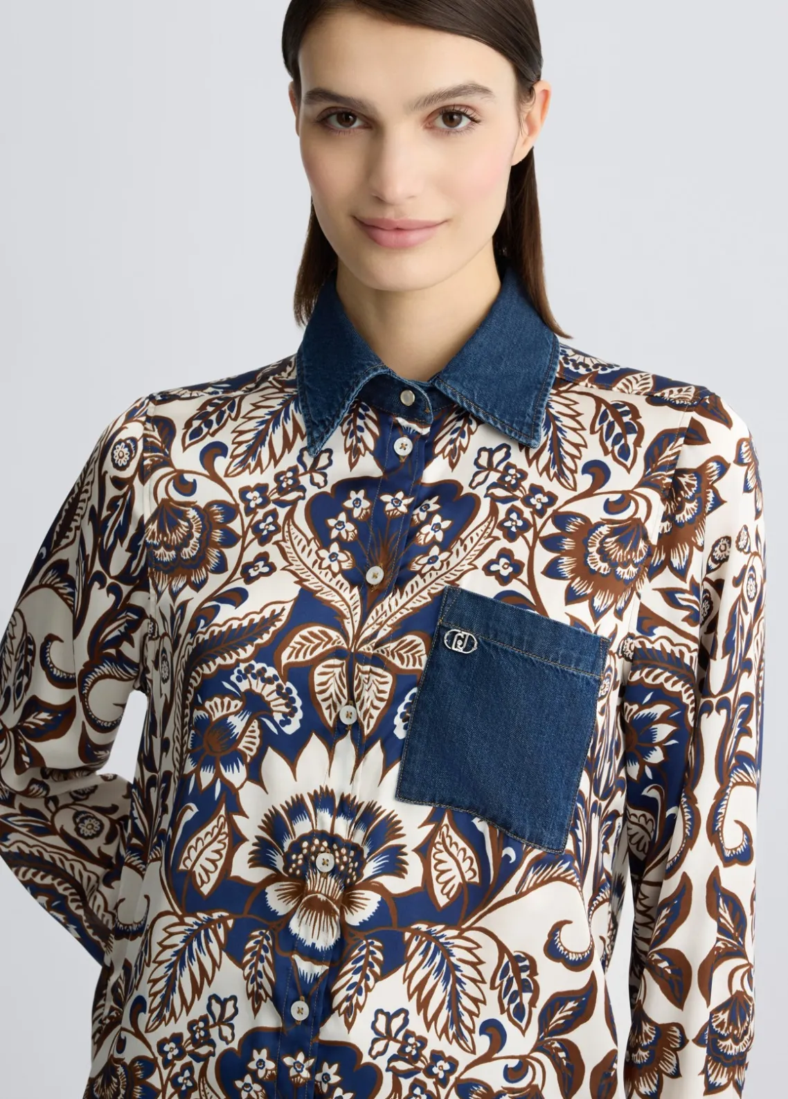 Liu Jo Camisa de raso estampado-Mujer Camisas Y Blusas