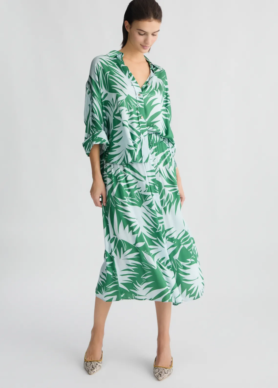 Liu Jo Camisa de raso estampado-Mujer Camisas Y Blusas