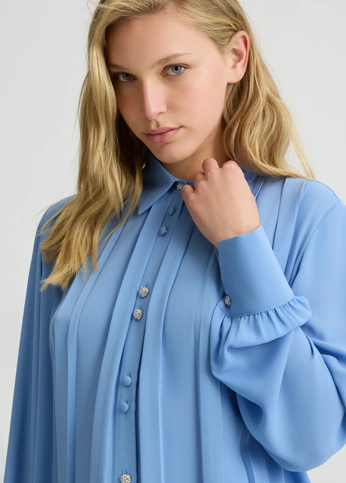 Liu Jo Camisa plisada de georgette-Mujer Camisas Y Blusas|Ceremonia