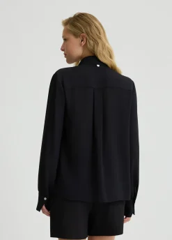 Liu Jo Camisa plisada de georgette-Mujer Camisas Y Blusas