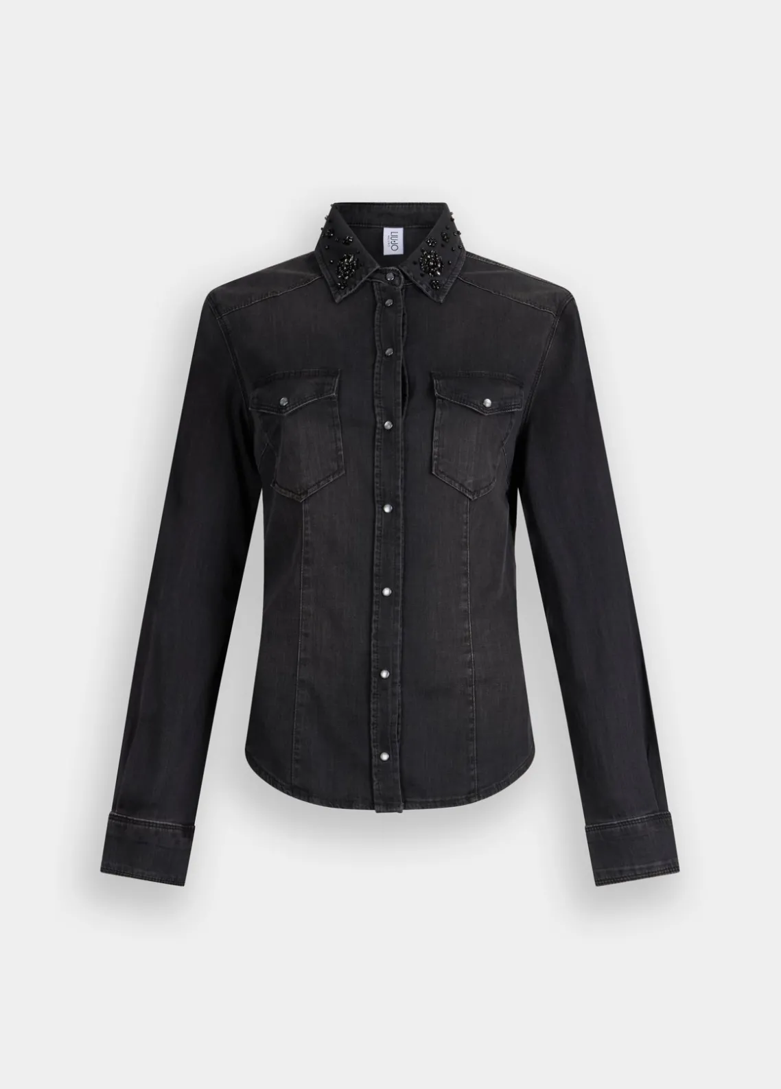 Liu Jo Camisa vaquera con strass-Mujer Camisas Y Blusas