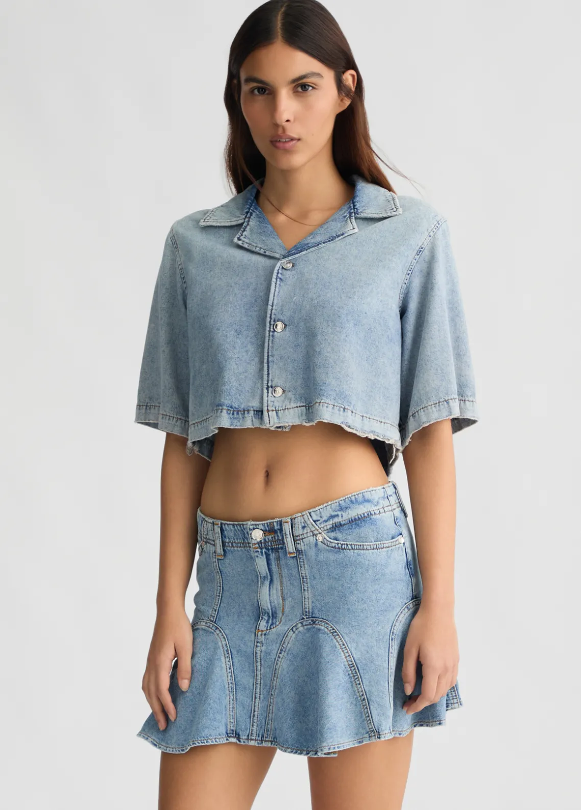 Liu Jo Camisa vaquera corta-Mujer Camisas Y Blusas