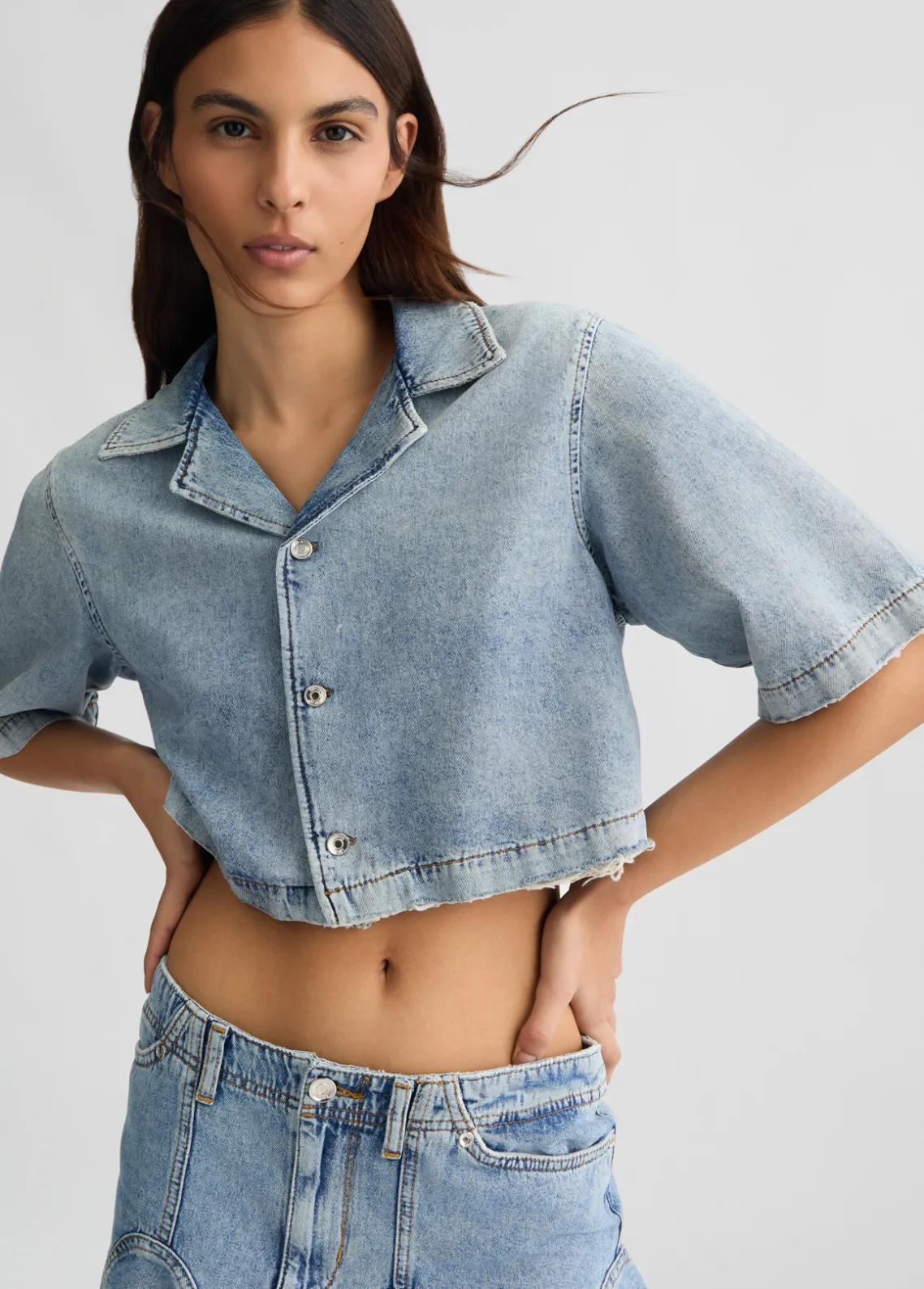 Liu Jo Camisa vaquera corta-Mujer Camisas Y Blusas