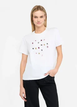 Liu Jo Camiseta con aplicaciones-Mujer Camisetas Y Tops
