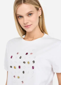 Liu Jo Camiseta con aplicaciones-Mujer Camisetas Y Tops