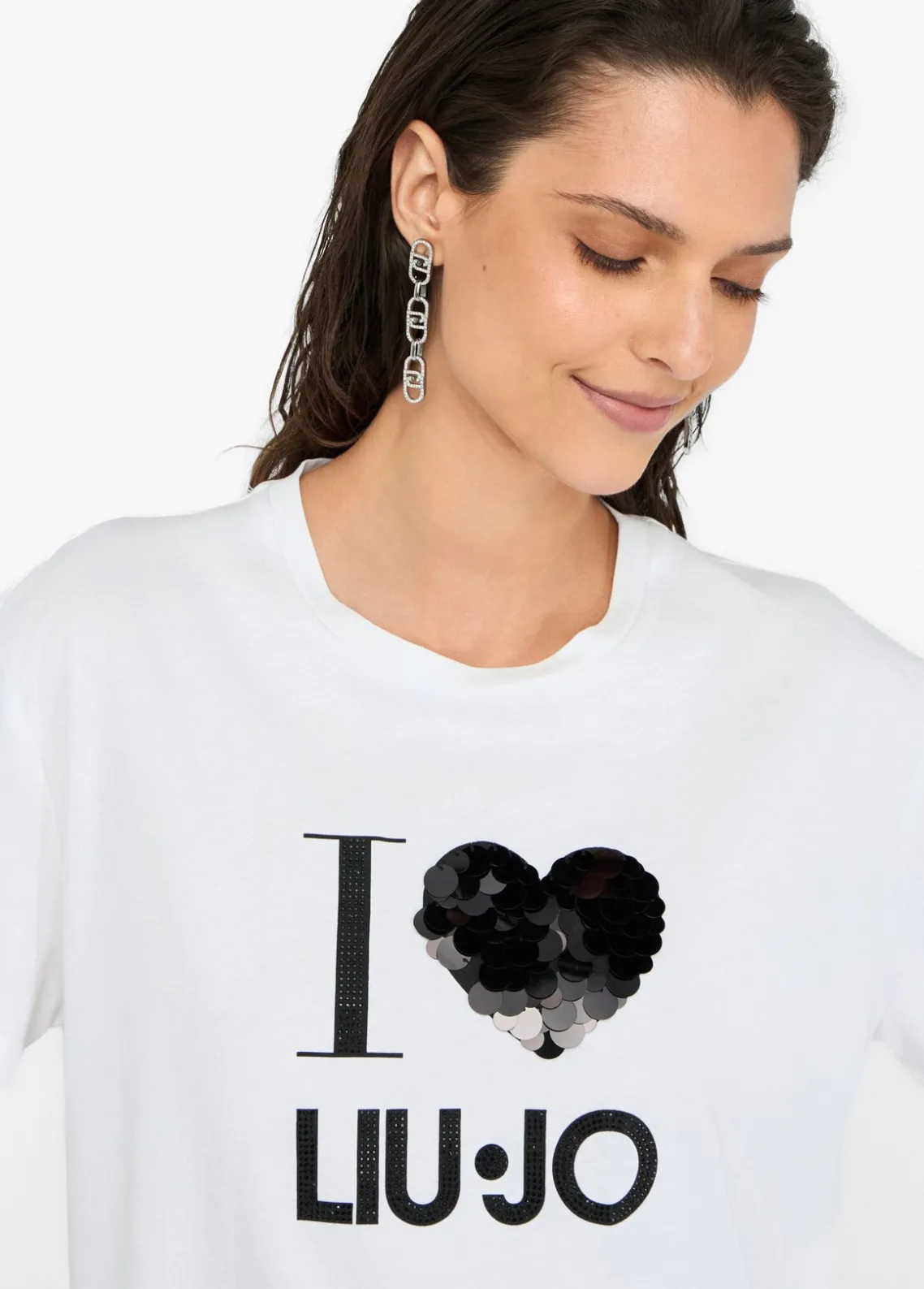 Liu Jo Camiseta con aplicaciones-Mujer Camisetas Y Tops