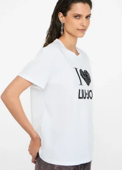 Liu Jo Camiseta con aplicaciones-Mujer Camisetas Y Tops