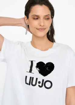 Liu Jo Camiseta con aplicaciones-Mujer Camisetas Y Tops