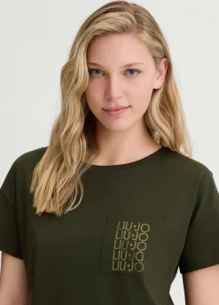 Liu Jo Camiseta con bolsillo-Mujer Moda Baño|Camisetas Y Tops