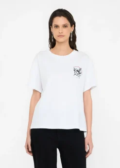 Liu Jo Camiseta con bordado y strass-Mujer Camisetas Y Tops