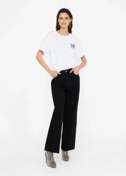 Liu Jo Camiseta con bordado y strass-Mujer Camisetas Y Tops