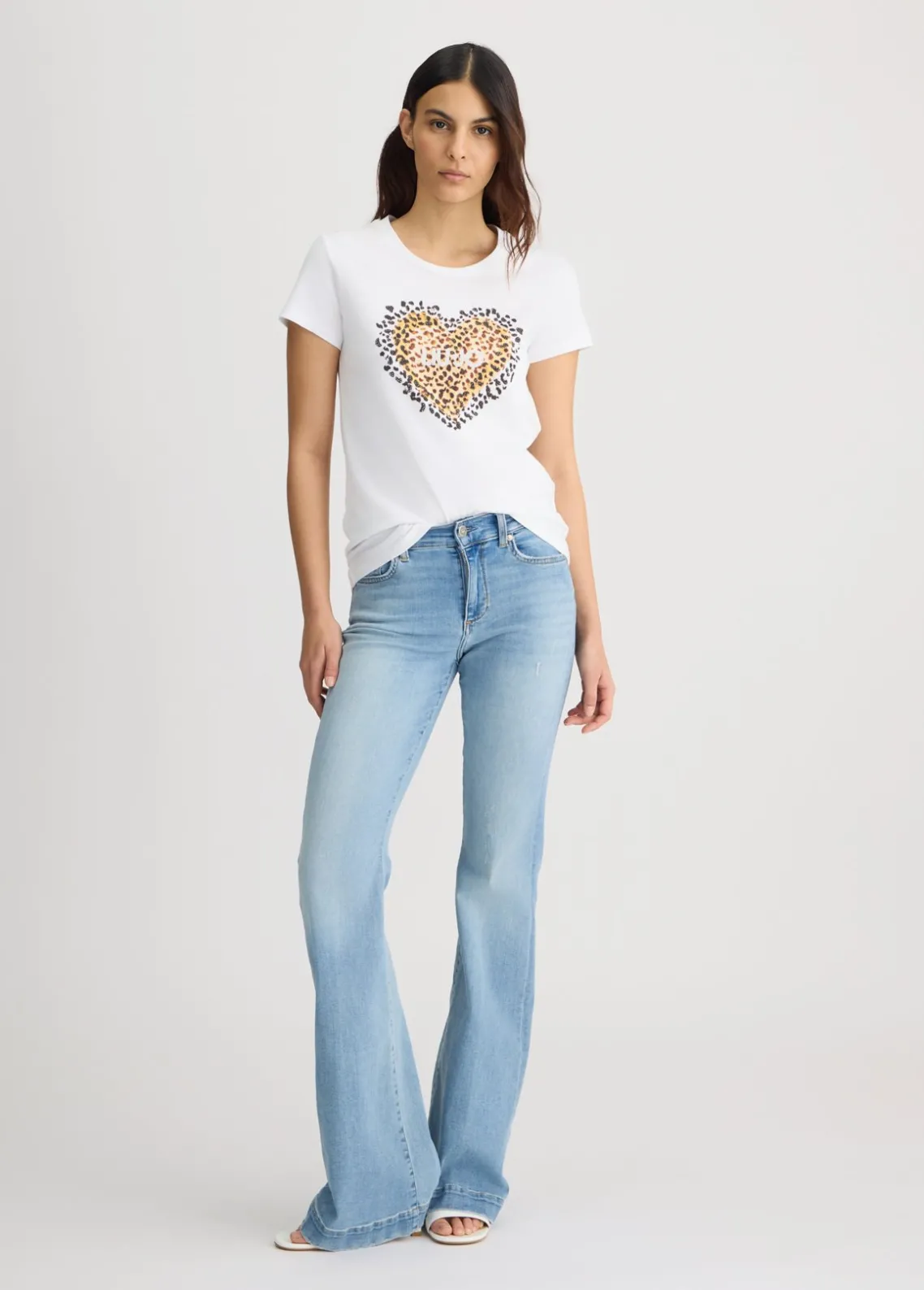 Liu Jo Camiseta con corazón animal-Mujer Camisetas Y Tops