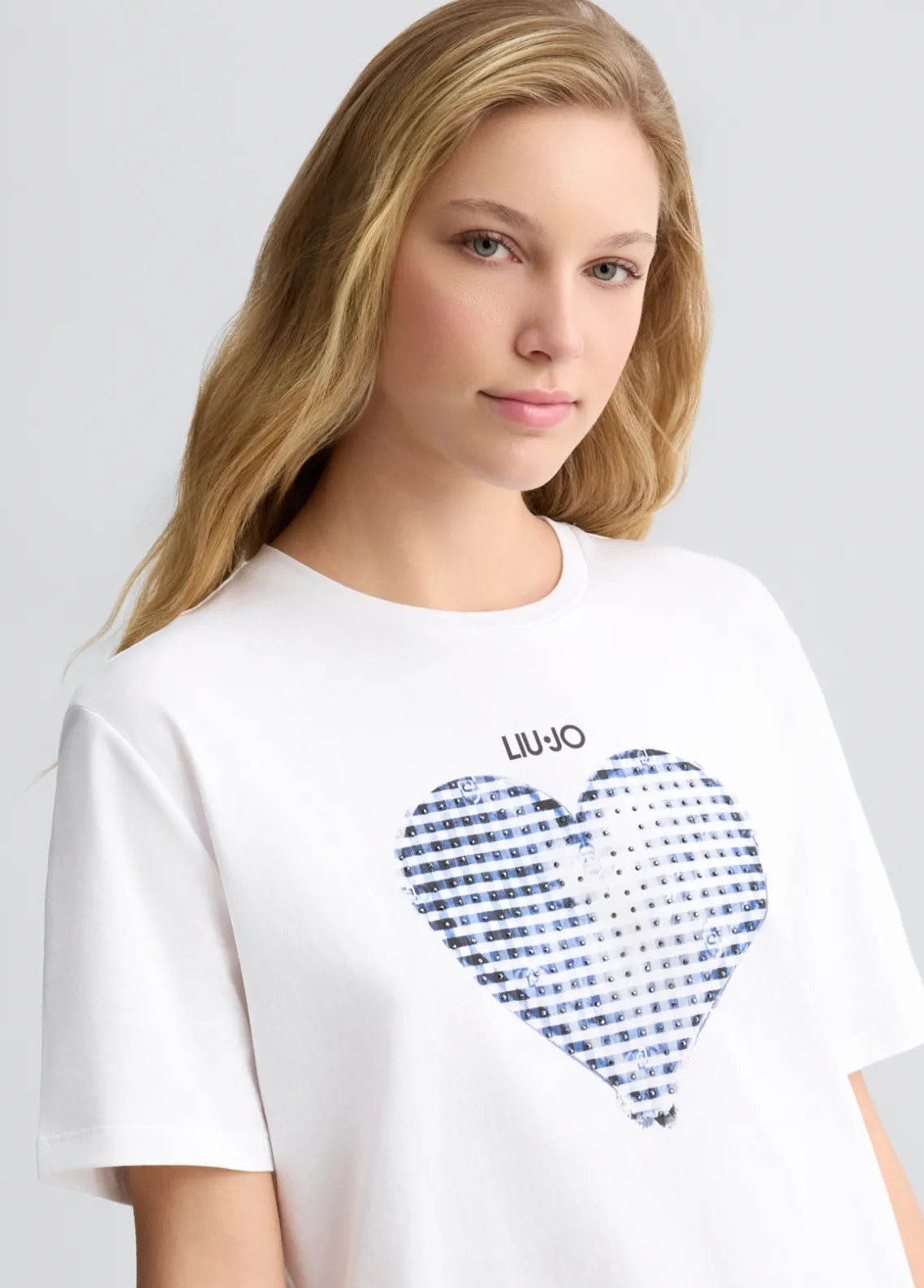 Liu Jo Camiseta con corazón y strass-Mujer Camisetas Y Tops