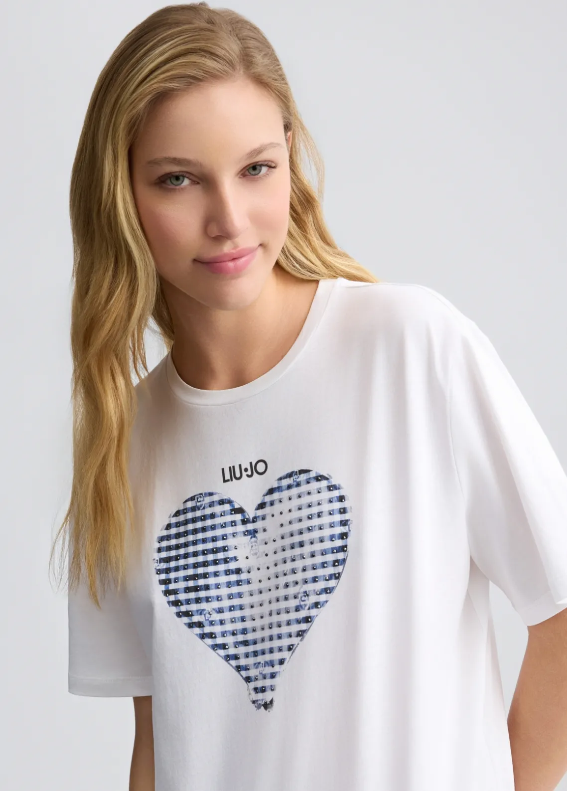 Liu Jo Camiseta con corazón y strass-Mujer Camisetas Y Tops