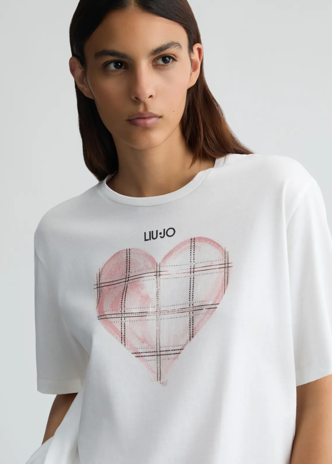 Liu Jo Camiseta con corazón y strass-Mujer Camisetas Y Tops