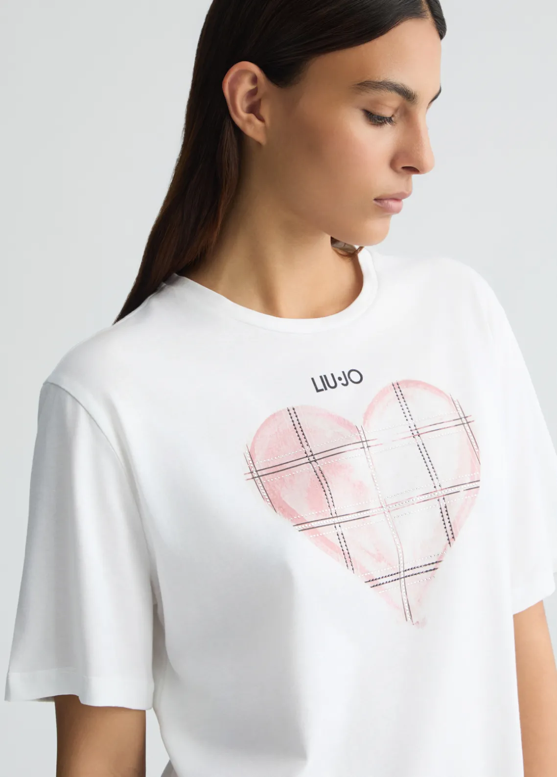 Liu Jo Camiseta con corazón y strass-Mujer Camisetas Y Tops