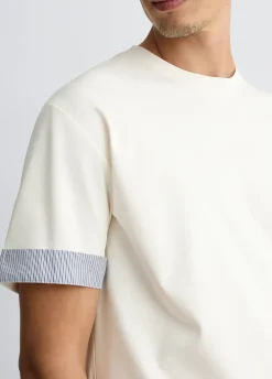 Liu Jo Camiseta con detalles de popelina-Hombre Polos Y Camisetas