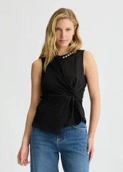 Liu Jo Camiseta con drapeado-Mujer Camisetas Y Tops