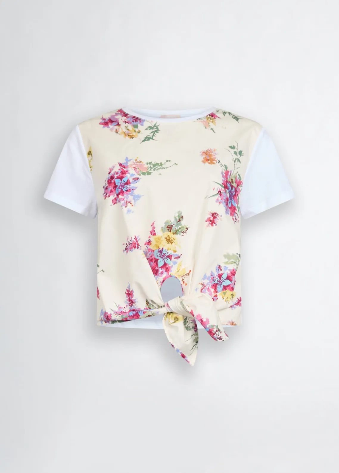Liu Jo Camiseta con estampado y nudo-Mujer Camisetas Y Tops