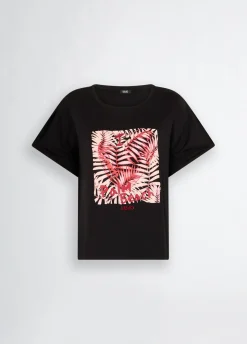 Liu Jo Camiseta con estampado y strass-Mujer Moda Baño|Camisetas Y Tops
