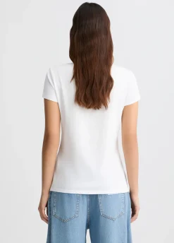 Liu Jo Camiseta con estampado y strass-Mujer Camisetas Y Tops