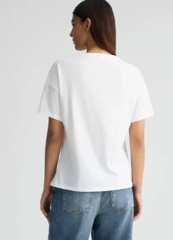 Liu Jo Camiseta con estampado y strass-Mujer Camisetas Y Tops