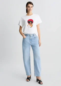 Liu Jo Camiseta con estampado y strass-Mujer Moda Baño|Camisetas Y Tops