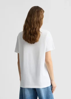 Liu Jo Camiseta con estampado y strass-Mujer Camisetas Y Tops