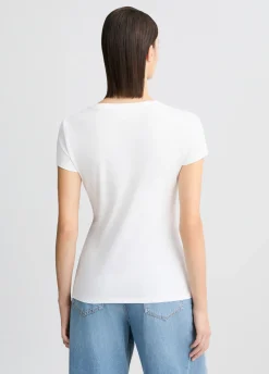 Liu Jo Camiseta con estampado y strass-Mujer Camisetas Y Tops