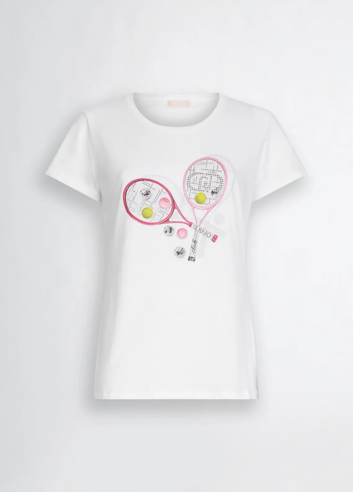 Liu Jo Camiseta con estampado y strass-Mujer Camisetas Y Tops