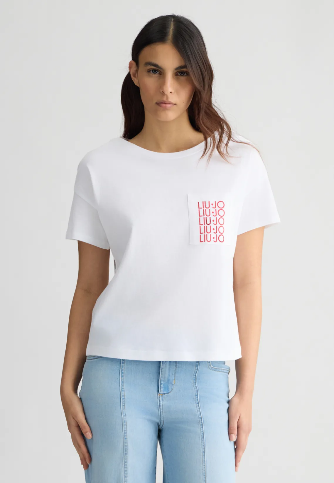 Liu Jo Camiseta con logotipo-Mujer Moda Baño|Camisetas Y Tops
