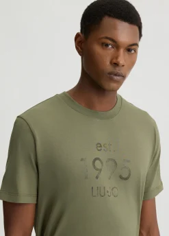 Liu Jo Camiseta con logotipo estampado-Hombre Polos Y Camisetas