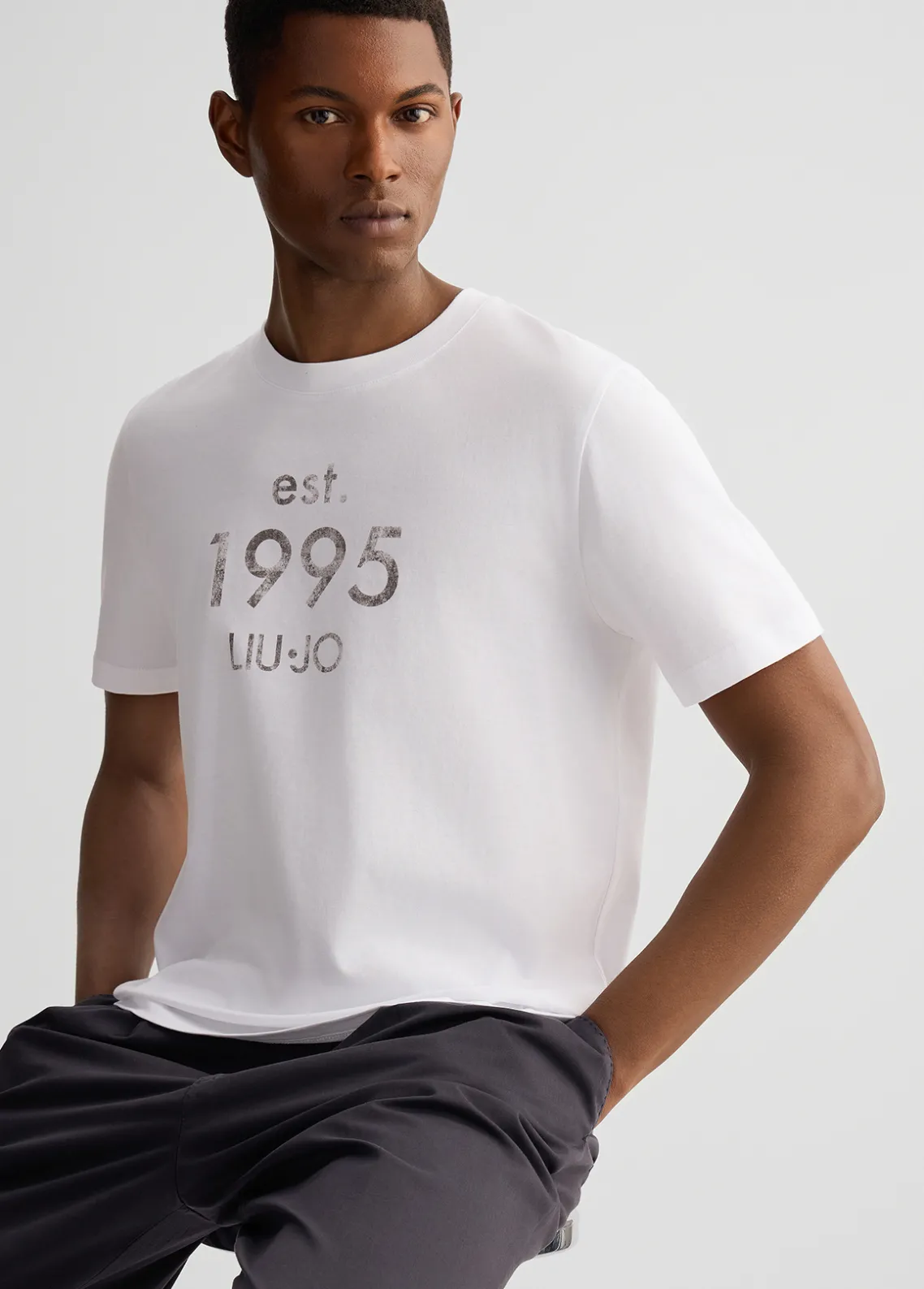 Liu Jo Camiseta con logotipo estampado-Hombre Polos Y Camisetas
