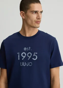 Liu Jo Camiseta con logotipo estampado-Hombre Polos Y Camisetas