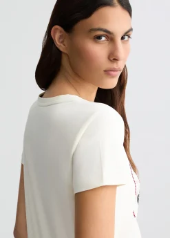 Liu Jo Camiseta con logotipo y strass-Mujer Ropa Deportiva|Camisetas Y Tops