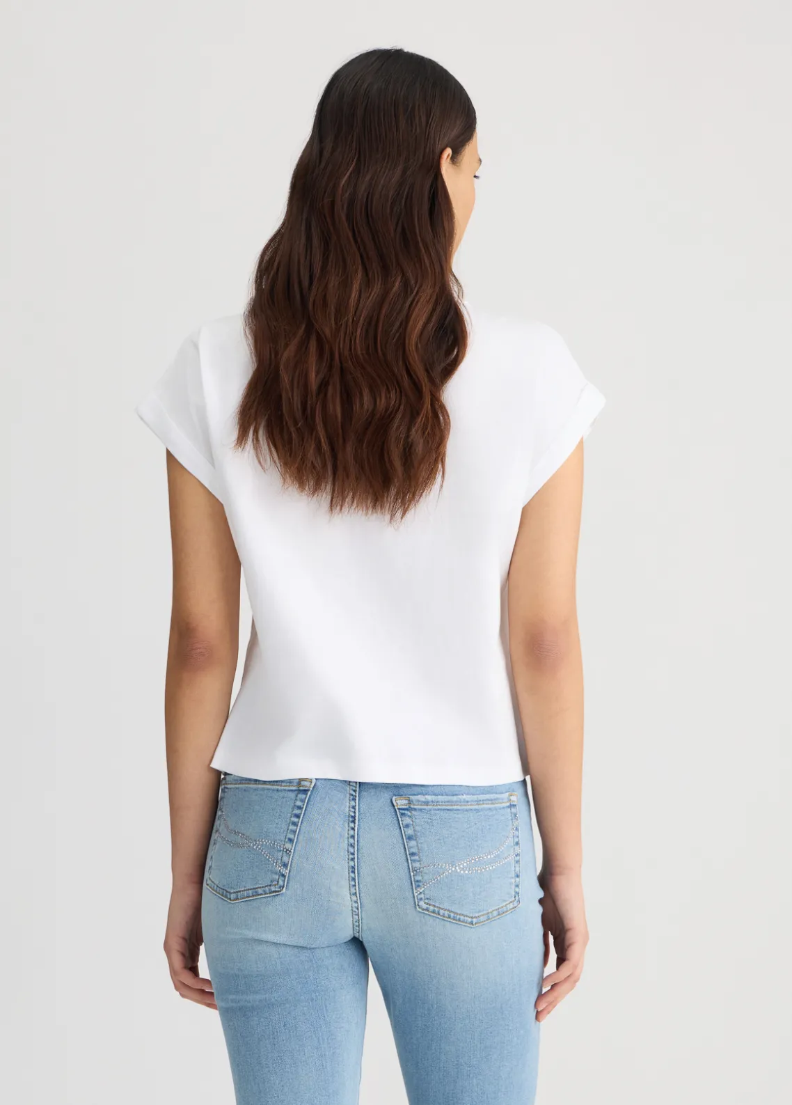 Liu Jo Camiseta con logotipo y strass-Mujer Moda Baño|Camisetas Y Tops