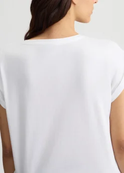 Liu Jo Camiseta con logotipo y strass-Mujer Moda Baño|Camisetas Y Tops