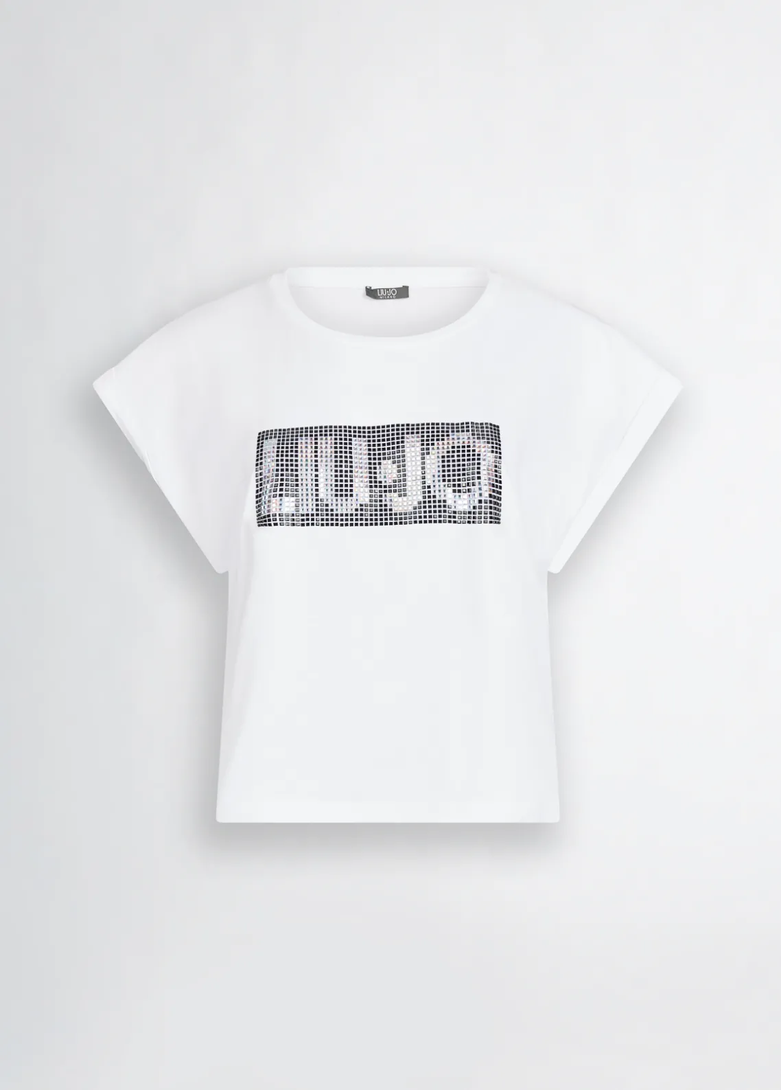 Liu Jo Camiseta con logotipo y strass-Mujer Moda Baño|Camisetas Y Tops