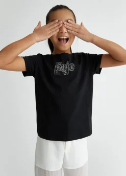 Liu Jo Camiseta con logotipo y strass- Camisetas
