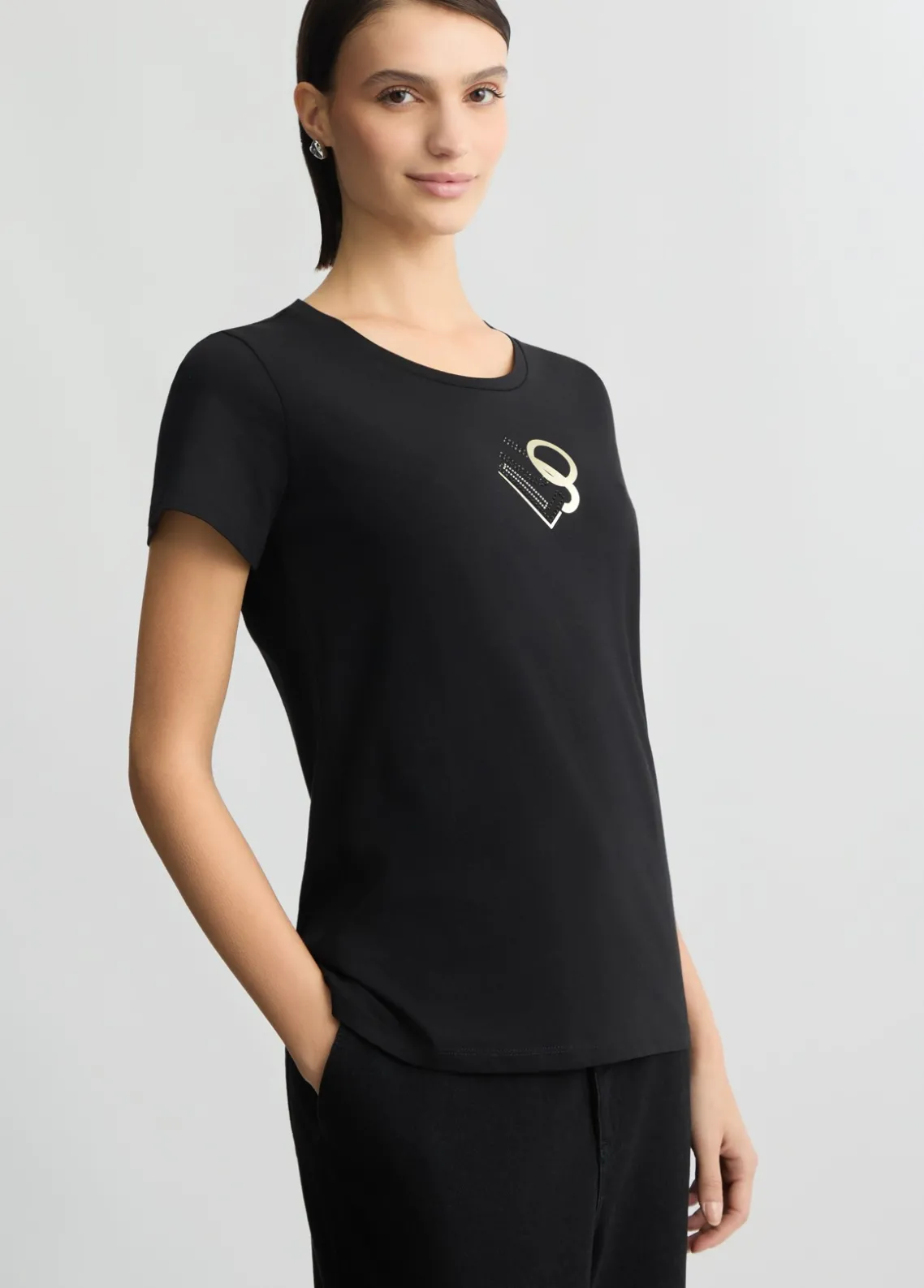 Liu Jo Camiseta con logotipo y strass-Mujer Ropa Deportiva|Camisetas Y Tops