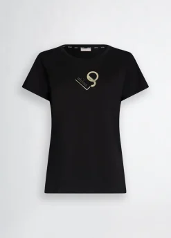 Liu Jo Camiseta con logotipo y strass-Mujer Ropa Deportiva|Camisetas Y Tops