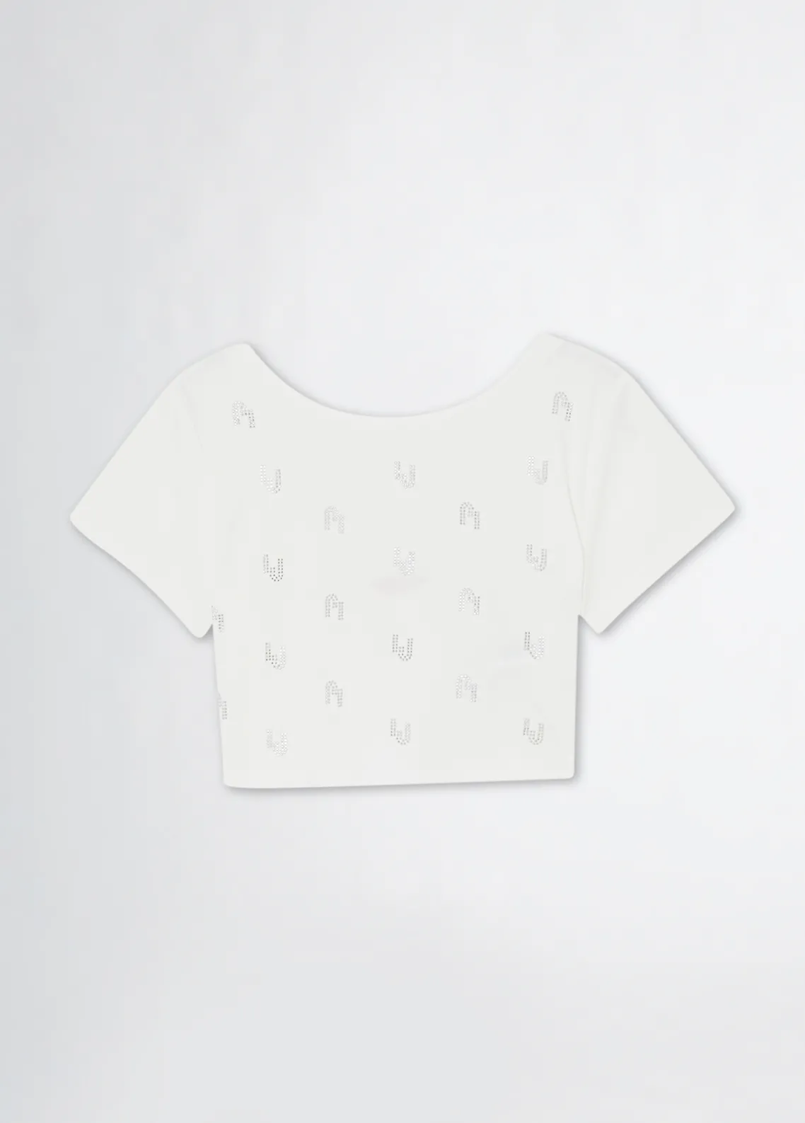 Liu Jo Camiseta con logotipo y strass- Camisetas
