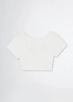 Liu Jo Camiseta con logotipo y strass- Camisetas