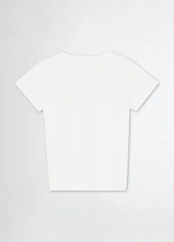 Liu Jo Camiseta con logotipo y strass- Camisetas