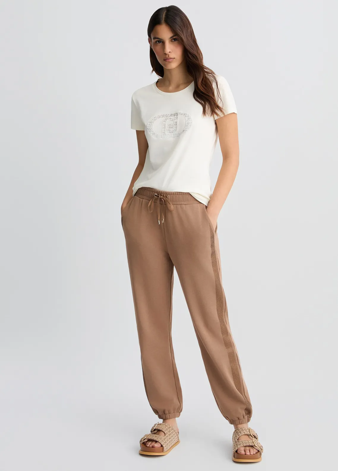 Liu Jo Camiseta con logotipo y strass-Mujer Ropa Deportiva|Camisetas Y Tops