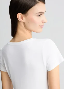 Liu Jo Camiseta con logotipo y strass-Mujer Moda Baño|Camisetas Y Tops